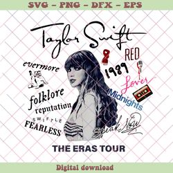 Taylor Swift The Eras Tour Albums PNG Sublimation Download