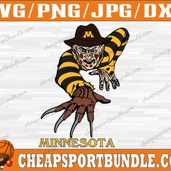 minnesota golden gophers freddy krueger svg, minnesota golden gophers svg, n c a a teams svg, n c a a svg, png, dxf, eps