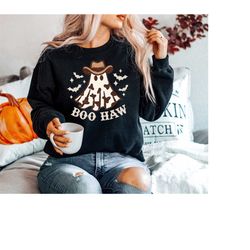 boo haw sweatshirt, western halloween ghost shirt, boo shirt, spooky ghost sweater, halloween ghost t-shirt, stay spooky