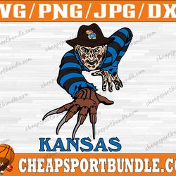 kansas jayhawks freddy krueger svg, kansas jayhawks svg, n c a a teams svg, n c a a svg, png, dxf, eps, instant download