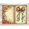 Christmas Frame Junk Journal Page, Xmas Printable, GlamArtZhanna, Bows Junk Journal, Xmas Art Journal, Poinsettia Ephemera, Christmas Wreath JPEG, Winter Collag