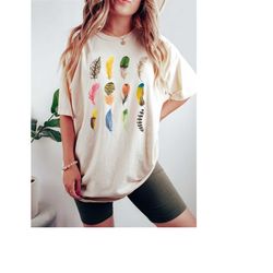 boho shirt feather shirt comfort colors tshirt gift for bird lover t shirt cottagecore shirt boho bird shirt vintage gra
