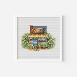 Bakery Cross Stitch Pattern PDF, Bakery Shop Embroidery Pattern Sweet and Charming Counted Cross Stitch, Hand Embroidery