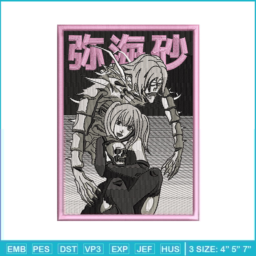 Demon rem embroidery design, Death note embroidery, Anime design, Embroidery shirt, Embroidery file, Digital download.jpg