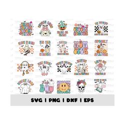 retro halloween bundle, retro fall sublimation bundle, retro halloween png, groovy halloween sublimation designs, hippi