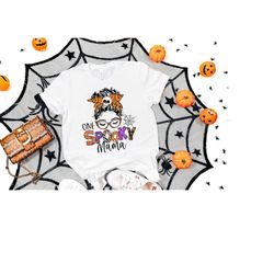 one spooky mama shirt, spooky vibes shirt, halloween gift, cute halloween tee, pumpkin shirt, halloween mom, women hallo