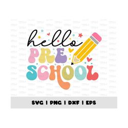 hello preschool colorful hearts png, preschool grade svg, preschool teacher png, preschool svg, back to school png, welc