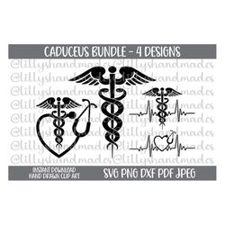 caduceus svg, caduceus vector, caduceus png, nurse heartbeat svg, heartbeat stethoscope svg, stethoscope png, stethoscop