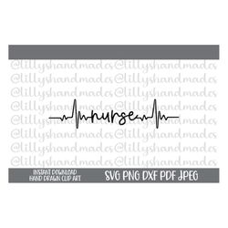 nurse heartbeat svg, nurse heartbeat png, nurse svg, nurse png, nurse scrub svg, nurse life svg, nurse life png, nurse s