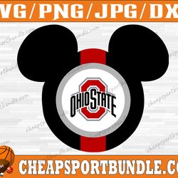 ohio state buckeyes mickey svg, ohio state buckeyes svg, ncaa teams svg, ncaa svg, png, dxf, eps, instant download