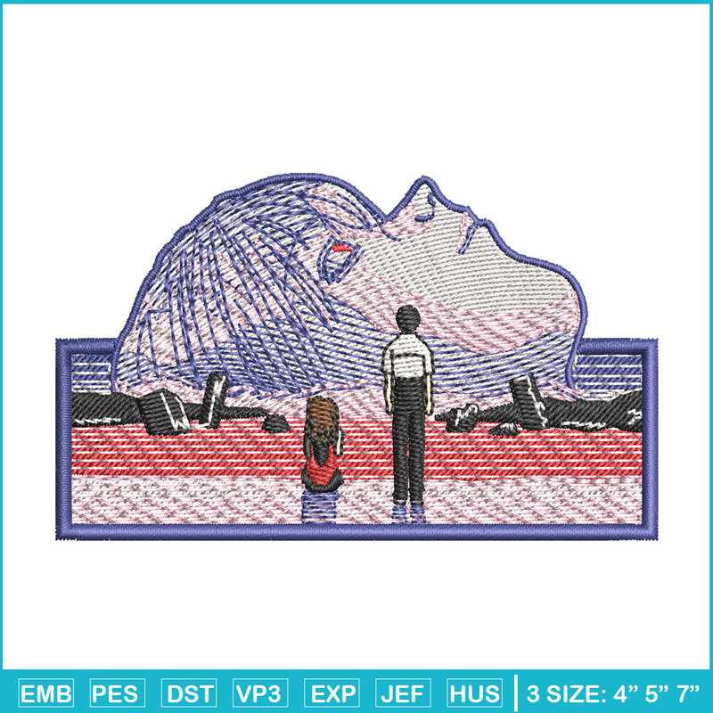 Evangelion embroidery design, Evangelion embroidery, Embroidery shirt, Embroidery file, Anime design, Digital download.jpg