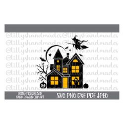 haunted house svg, haunted house png, haunted house clipart, spooky house svg, halloween shirt svg, halloween svg, haunt