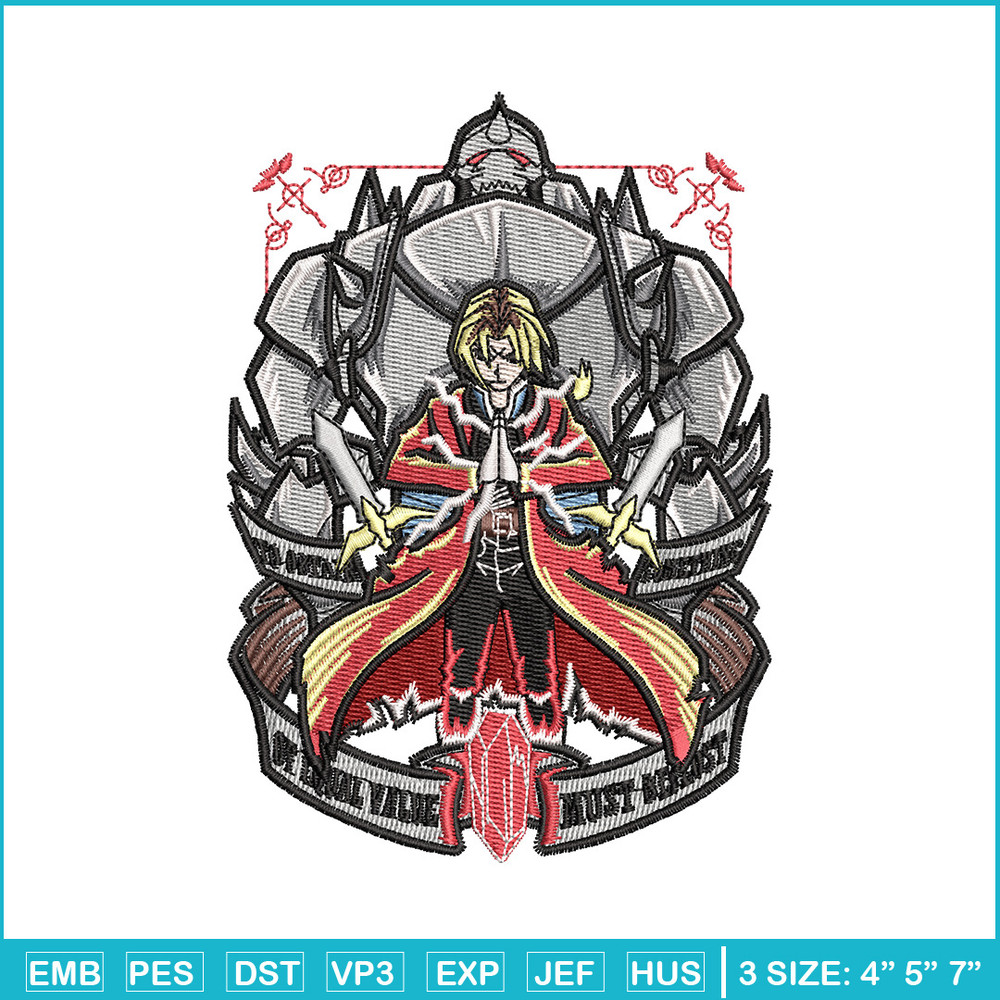 Full metal embroidery design, Full metal embroidery, Anime design, Embroidery shirt, Embroidery file, Digital download.jpg