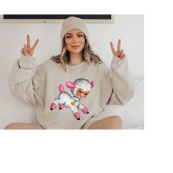 retro easter sweatshirt, pink easter lamb shirt gift for her, vintage easter sweater, happy easter top, easter teacher s