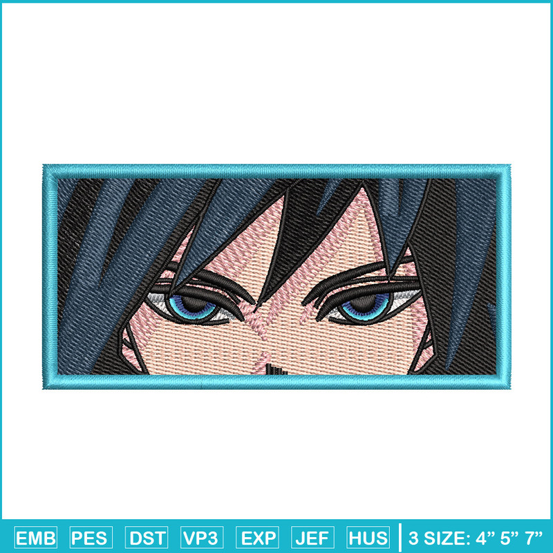 Giyu blue embroidery design, Giyu embroidery, Anime design, Embroidery shirt, Embroidery file, Digital download.jpg