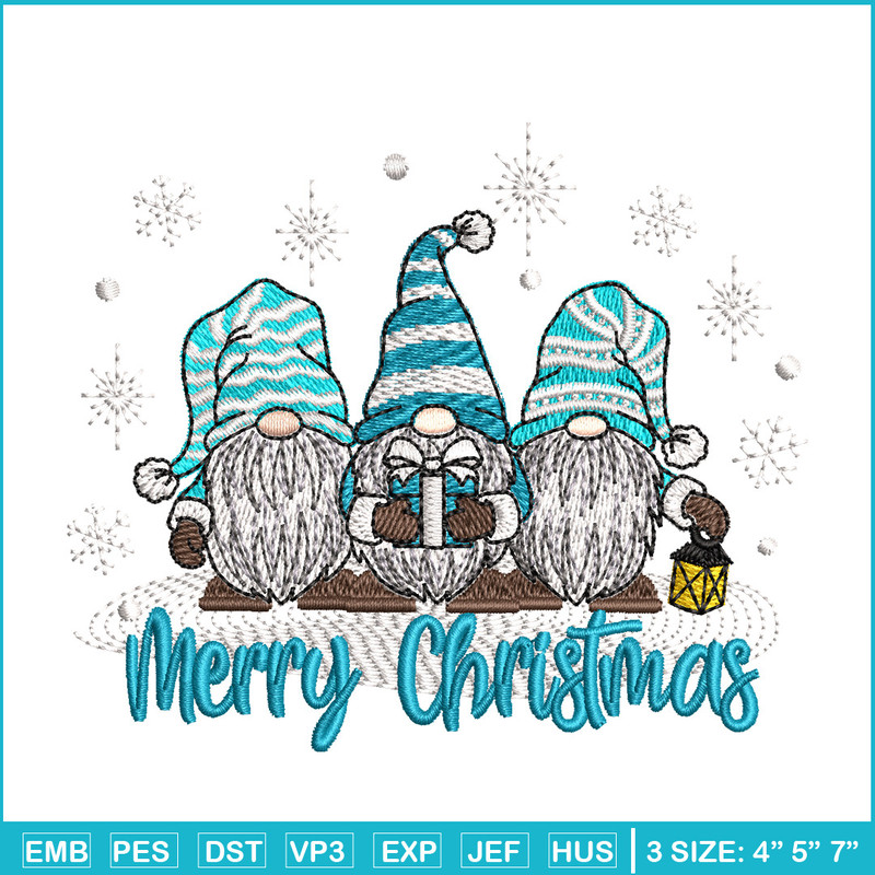 Gnomes embroidery design, Chrismas embroidery, Embroidery shirt, Embroidery file, Anime design, Digital download.jpg
