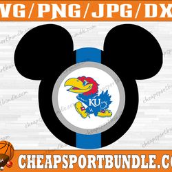 kansas jayhawks mickey svg, kansas jayhawks svg, n c a a teams svg, n c a a svg, png, dxf, eps, instant download