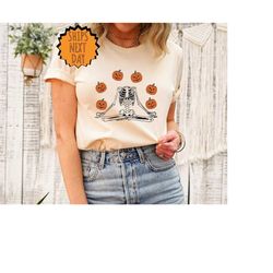halloween shirt, skeleton shirt, pumpkin skeleton shirt, funny skeleton shirt, spooky season shirt, spooky t-shirt, funn