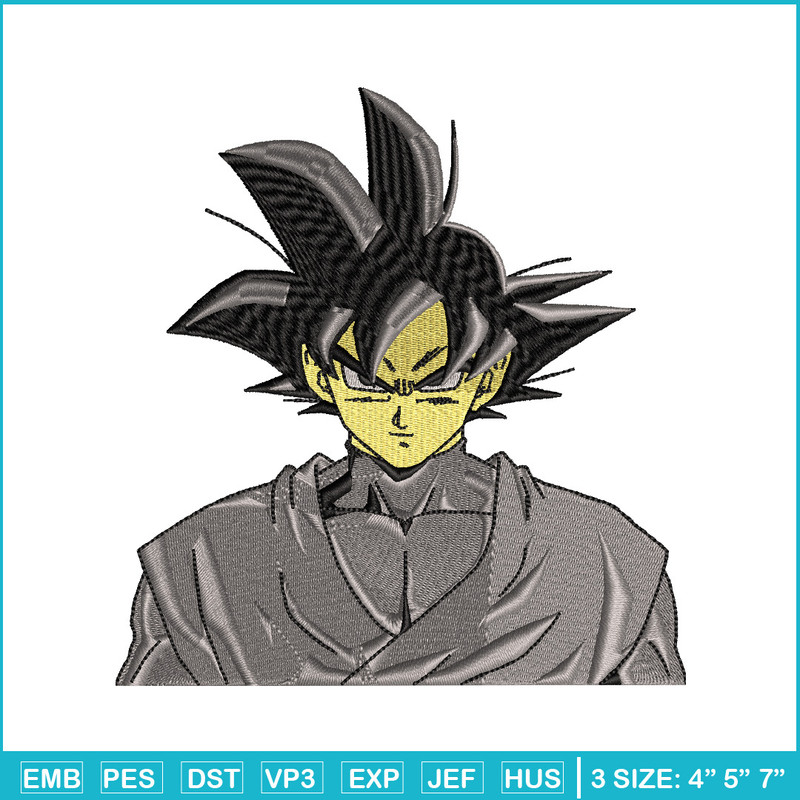 Goku black embroidery design, Dragonball embroidery, Anime design, Embroidery shirt, Embroidery file, Digital download.jpg