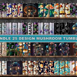 25 Designs Mushrooms Tumbler Wrap ,Mushrooms Png , Mushroom Sublimation Design 09