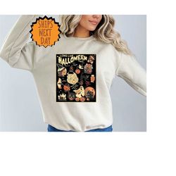 long live halloween sweatshirt, vintage halloween sweater, vintage black cat, retro halloween sweater,fall apparel sweat