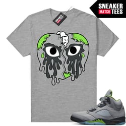 green bean 5s to match sneaker match tees heather grey crying heart.jpg