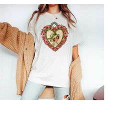 retro valentines day shirt gift for her, vintage valentine love heart tshirt victorian valentines day t-shirt, womens va