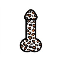 leopard print penis svg, penis leopard spots, penis cheetah spots. cut file for cricut, silhouette, sticker, vinyl, sten
