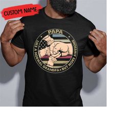 personalized grandpa shirt, papa shirt, funny papa shirt gift for grandpa papa, fathers day, 4th of july papa gift