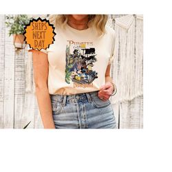 vintage pirates of the caribbean disneyland shirts, disneyland shirt, mickey pirates shirt, disneyland trip 2023 shirt,