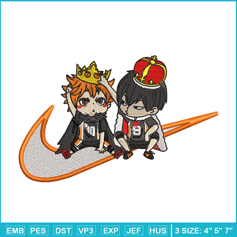 Hinata tobio nike embroidery design, Haikyu embroidery, Nike design, Embroidery shirt, Embroidery file, Digital download.jpg