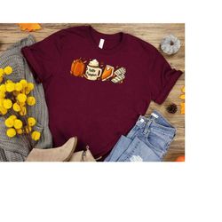 pumpkin spice latte shirt, fall coffee shirt, cute fall sweatshirt, gift for thanksgiving, women's fall shirt, fall pump