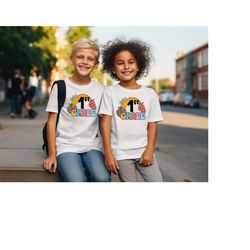 hello first grade tshirt, first day of school shirt, back to school shirt, kindergarten, first grade, pre school shirt,