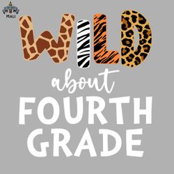 wild about fourth grade teacher back to school sublimation png download