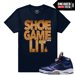 bronze 5s shirts to match sneaker match tees navy shoe game lit-4.jpg