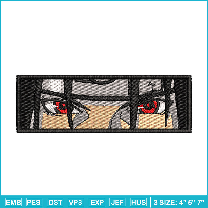 Itachi eyes embroidery design, Naruto embroidery, Anime design, Embroidery shirt, Embroidery file, Digital download.jpg