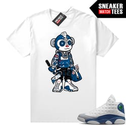 french blue 13s shirts to match sneaker match tees white monkey toy-1.jpg