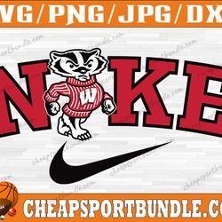 wisconsin badgers nike svg, wisconsin badgers svg, n c a a teams svg, n c a a svg, png, dxf, eps, instant download