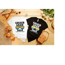 cousin crew 2023 summer vacation beach shirt, family trip shirts, cousin squad, cousin shirt, family vacation clothes, b