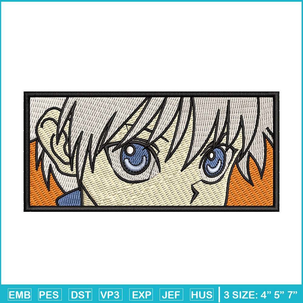Killua eyes embroidery design, Hxh embroidery, Anime design, Embroidery shirt, Embroidery file, Digital download.jpg