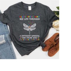 autism shirt, bless those who see life from a different window, autism support shirt, autism awareness shirt