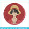 Luffy circle embroidery design, One piece embroidery, Anime design, Embroidery file, Embroidery shirt, Digital download.jpg