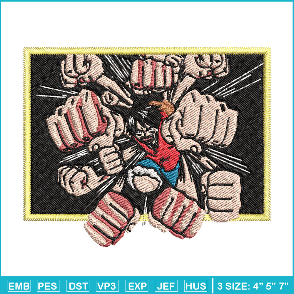Luffy embroidery design, One piece embroidery, Anime design, Embroidery file, Embroidery shirt, Digital download (12).jpg
