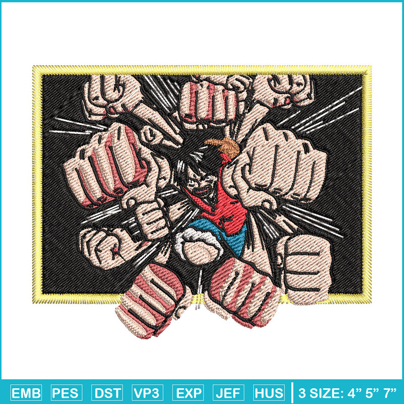 Luffy embroidery design, One piece embroidery, Anime design, Embroidery file, Embroidery shirt, Digital download (12).jpg