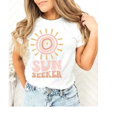 sun seeker svg png pdf, retro design svg, retro shirt, boho shirt, boho design, motivational svg, wavy text svg, hippie
