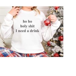 ho ho ho holy shit svg, funny christmas svg, funny holiday svg, ugly sweater svg, holiday sweater svg, cricut christmas