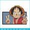 Luffy funny embroidery design, One piece embroidery, Anime design, Embroidery shirt, Embroidery file, Digital download.jpg