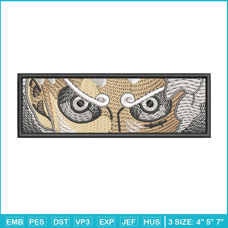 Luffy g5 eyes embroidery design, One piece embroidery, Anime design, Embroidery shirt, Embroidery file, Digital download.jpg