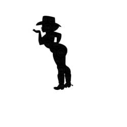 thick curvy afro cowgirl svg, chubby mudflap trucker girl, cowboy woman, nashville. vector cut file cricut, silhouette,