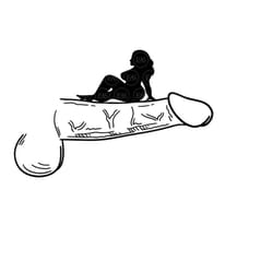 thick curvy mudflap girl svg, line art penis svg, chubby woman svg, trucker girl svg. vector cut file cricut, silhouette